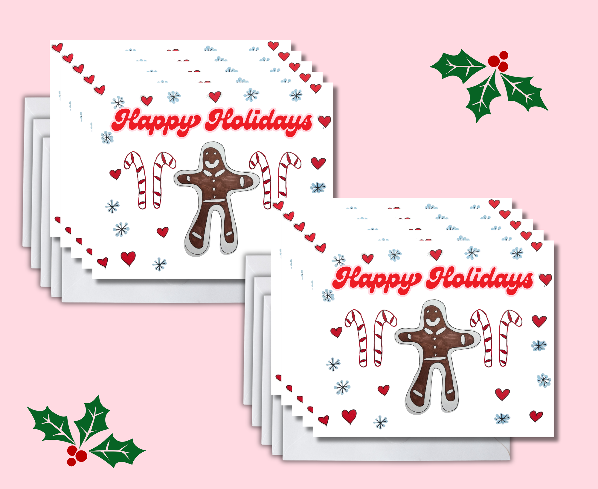 Candy Cane Lane Holiday Card Set — 10 Pack