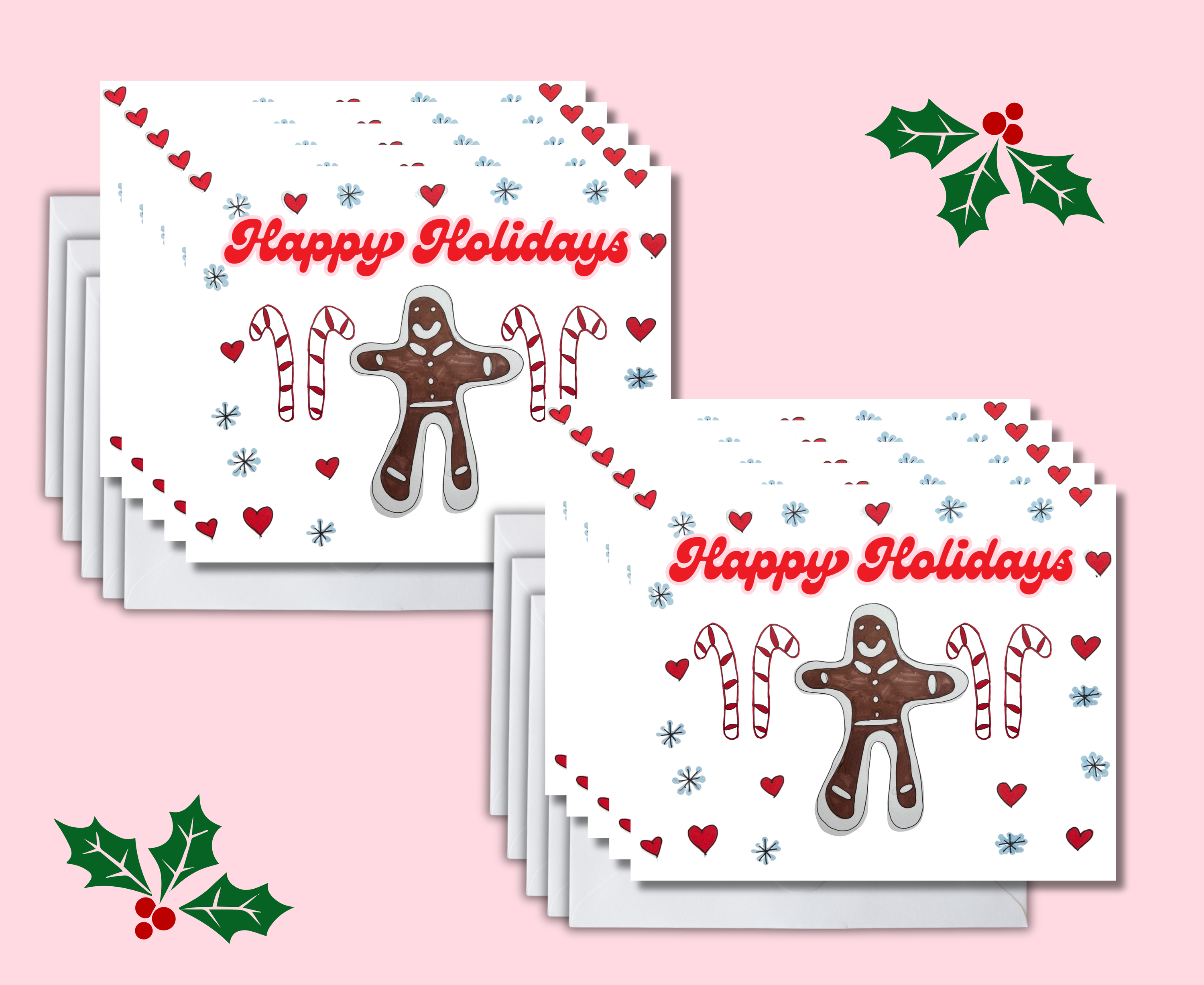 Candy Cane Lane Holiday Card Set — 10 Pack